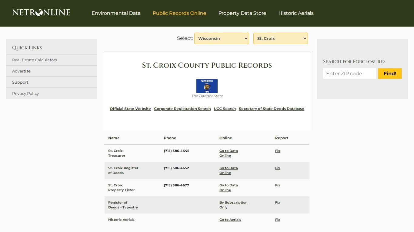 St. Croix County Public Records - NETROnline.com